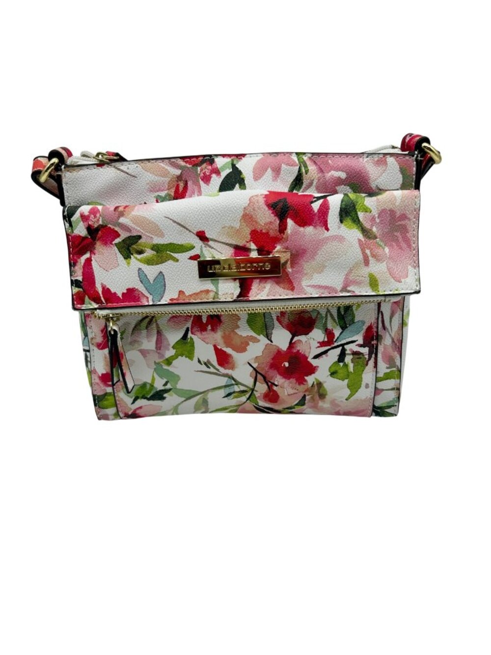 Liz Claiborne Floral Faux Leather Crossbody